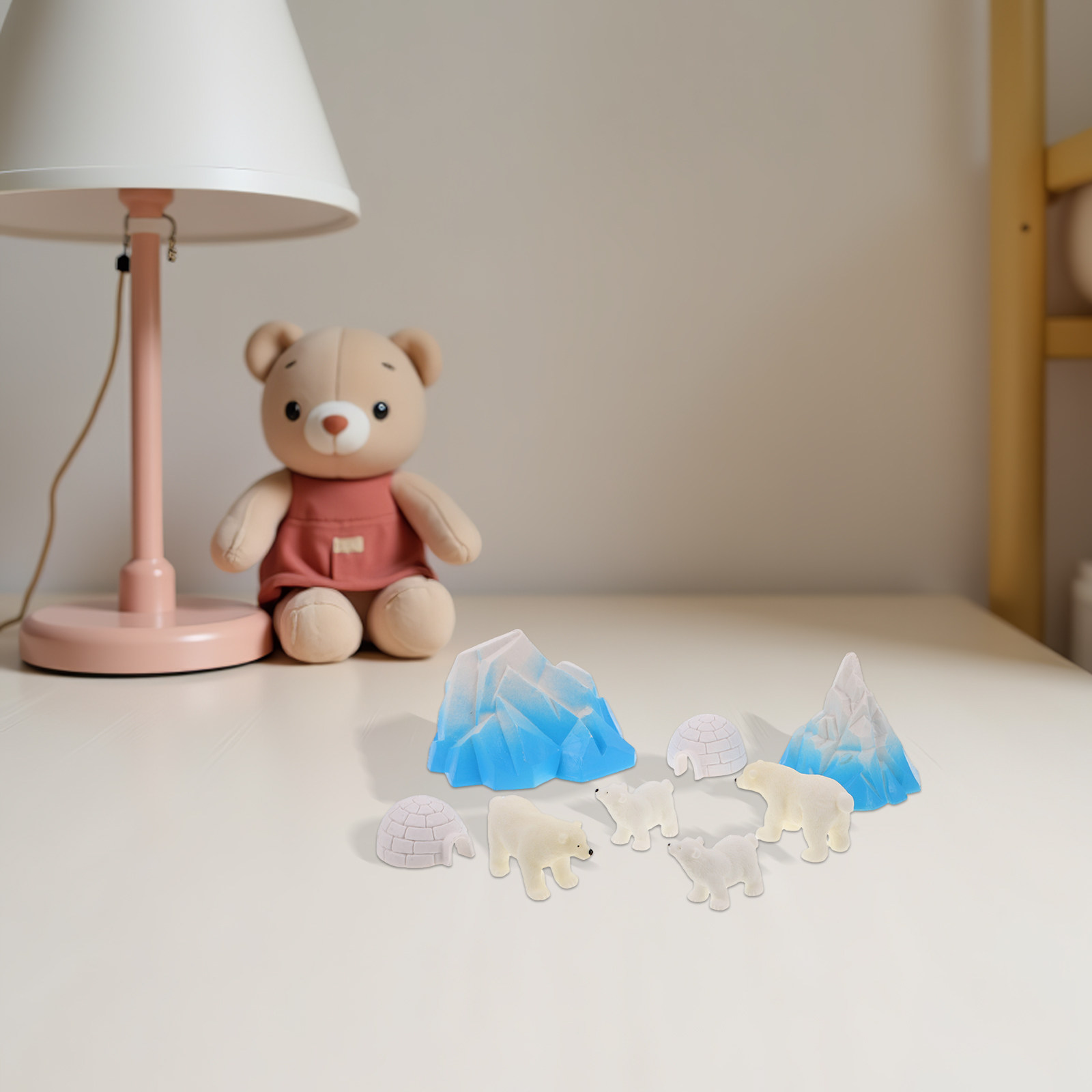 8 ชิ้น โมเดลหมีขั้วโลกเรซินขนา - Crafting Resin บทวิจารณ์และราคา