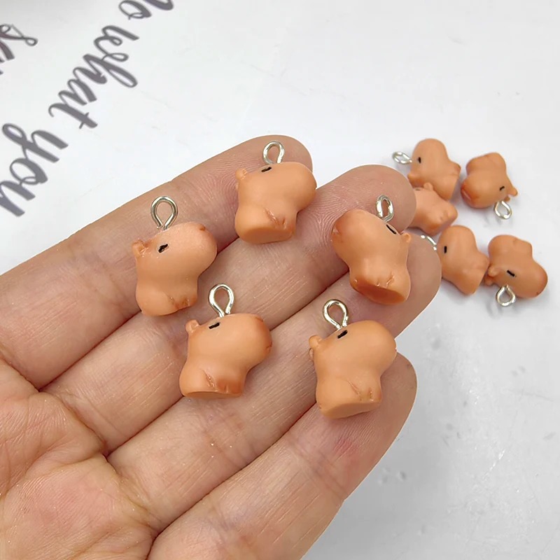 จี้คาปิบาร่าน่ารักขนาดเล็ก 10  - Resin Crafts Diy บทวิจารณ์และราคา